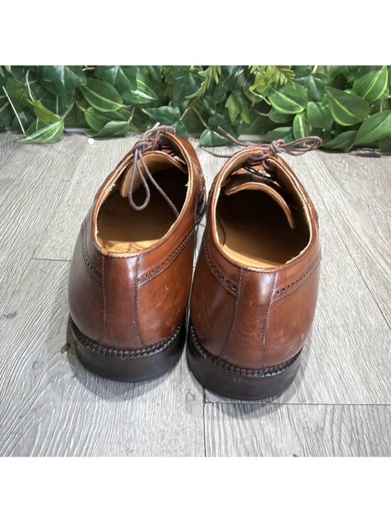 Mezlan Valencia Mens Size 14 M Oxford Cap Toe Brown Leather Woven Dress Shoes main image 11